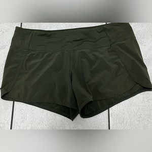 Green lululemon shorts.